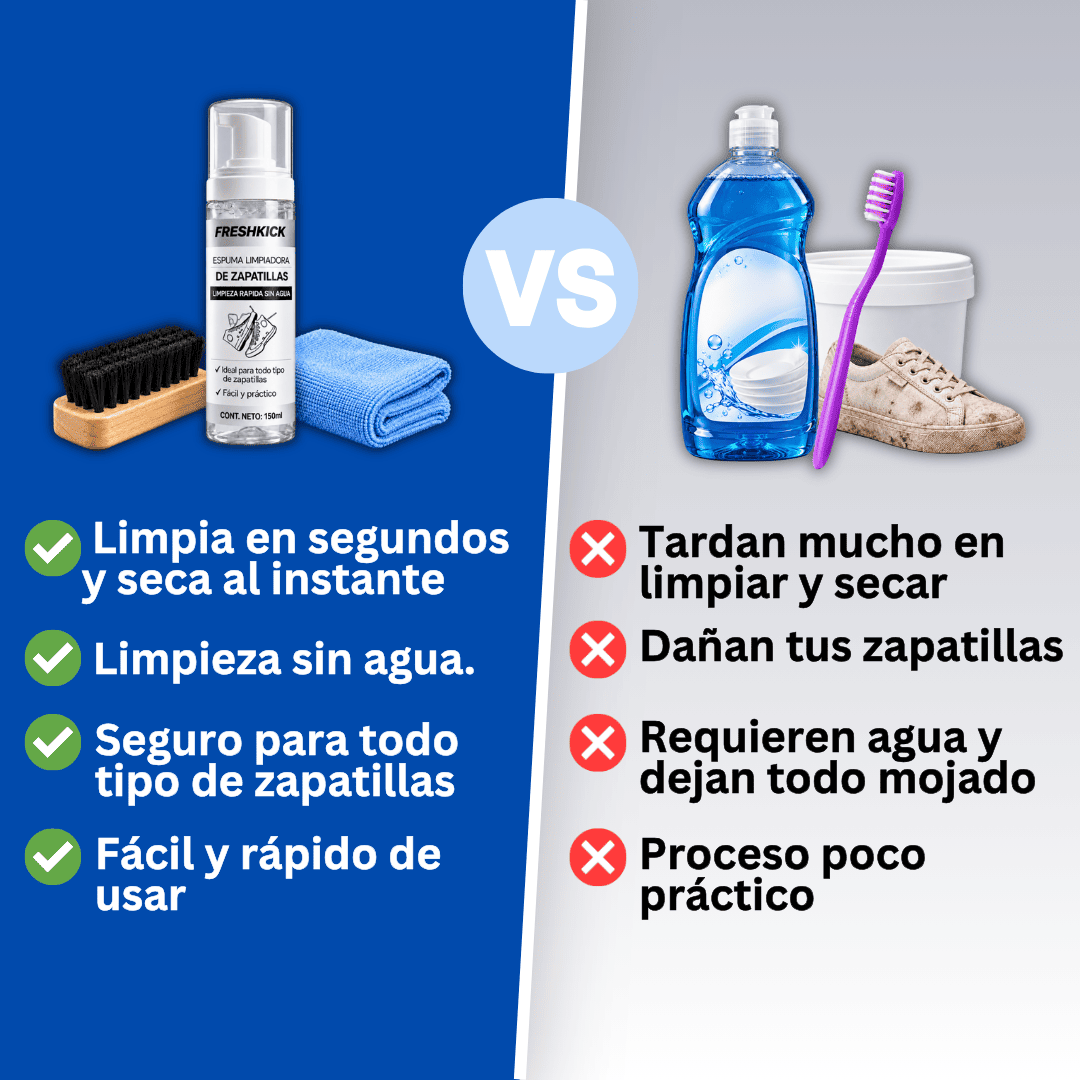 FreshKick – Espuma Limpiadora de Zapatillas | Limpieza Rápida Sin Agua