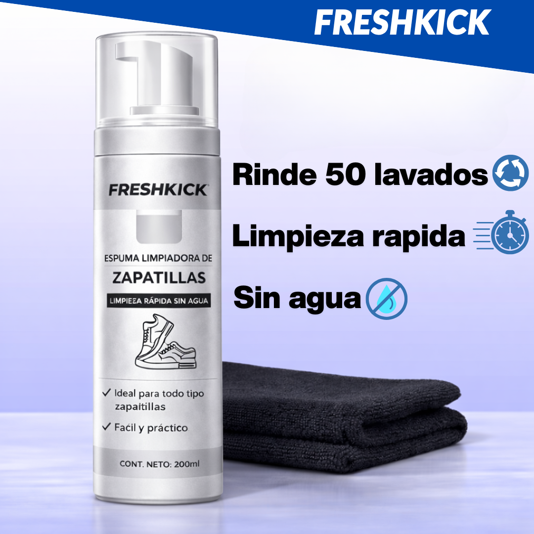 FreshKick – Espuma Limpiadora de Zapatillas | Limpieza Rápida Sin Agua