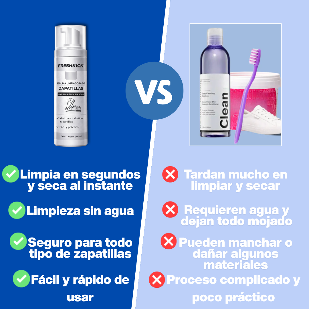 FreshKick – Espuma Limpiadora de Zapatillas | Limpieza Rápida Sin Agua