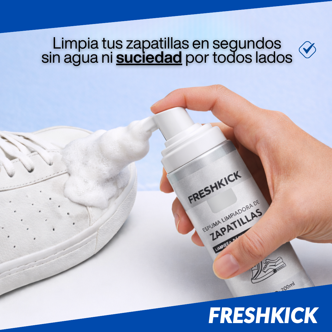 FreshKick – Espuma Limpiadora de Zapatillas | Limpieza Rápida Sin Agua