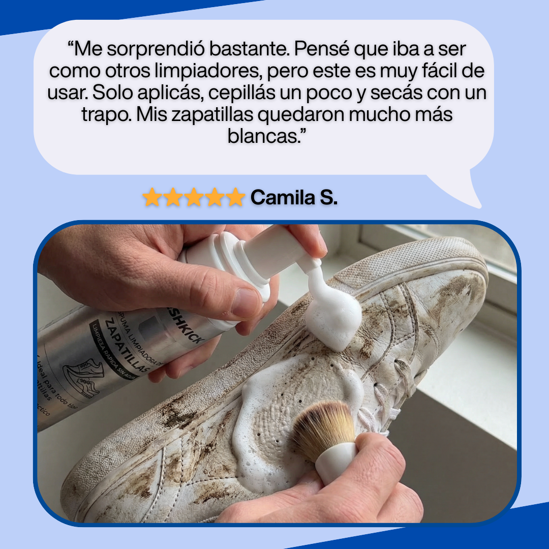 FreshKick – Espuma Limpiadora de Zapatillas | Limpieza Rápida Sin Agua